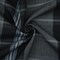 Black-Blue-Multi Wool-Polyester Plaid Woven Shirting Fabric By the Yard